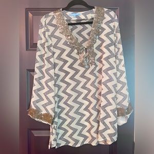 Antonio Melani Sequined Tunic Or Resortwear Cover-up